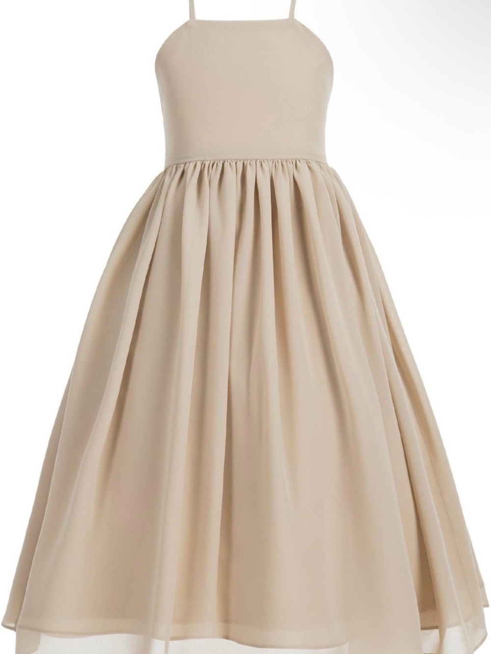 Criss Cross Chiffon Formal Flower Girl champagne